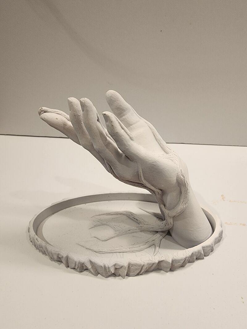 3D Printed Gothic Fantasy Hand Sculpture Figure PLA Display Art Decor