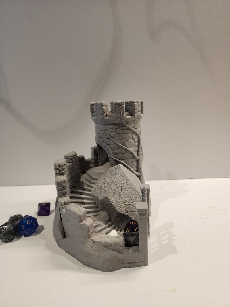 Medieval Castle Dice Tower – 3D Printed Tabletop RPG Accessory