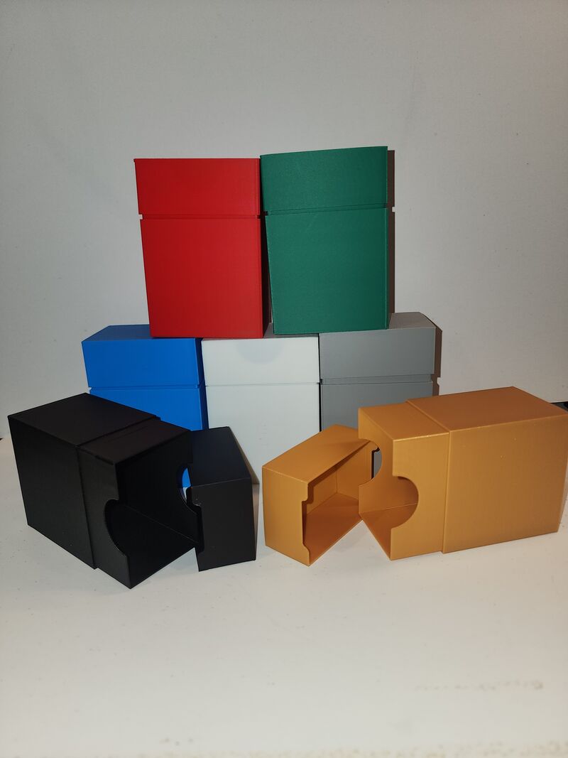 3D Printed Trading Card Deck Box – Gold