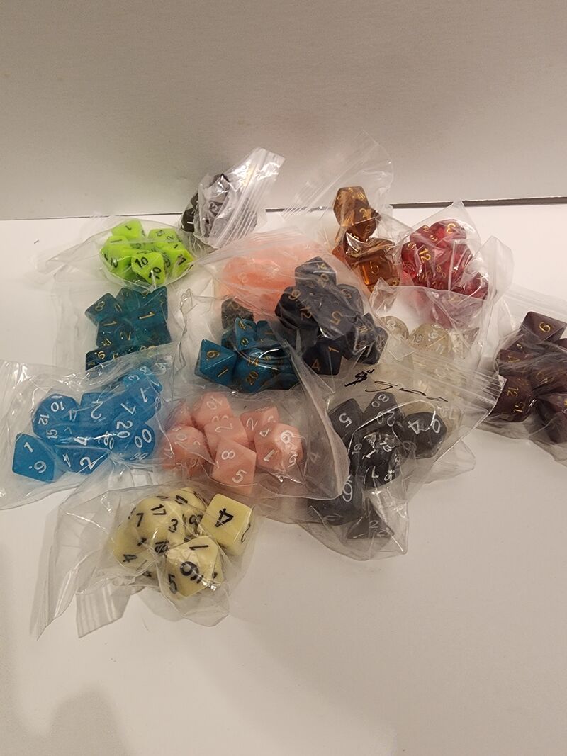 7pc Polyhedral RPG Dice Set Dealer's Choice D&D Pathfinder Tabletop Gaming New