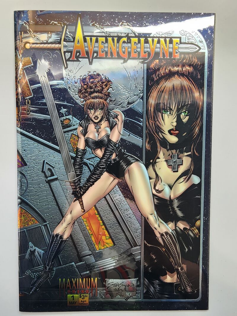 Avengelyne #1 Maximum Press 1995 Chromium Foil Cover Rob Liefeld Key 1st App