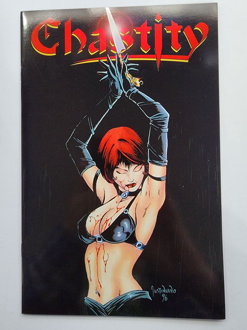 Chastity #1 Chaos Comics 1996 Justiniano Cover Key 1st Solo Series NM+