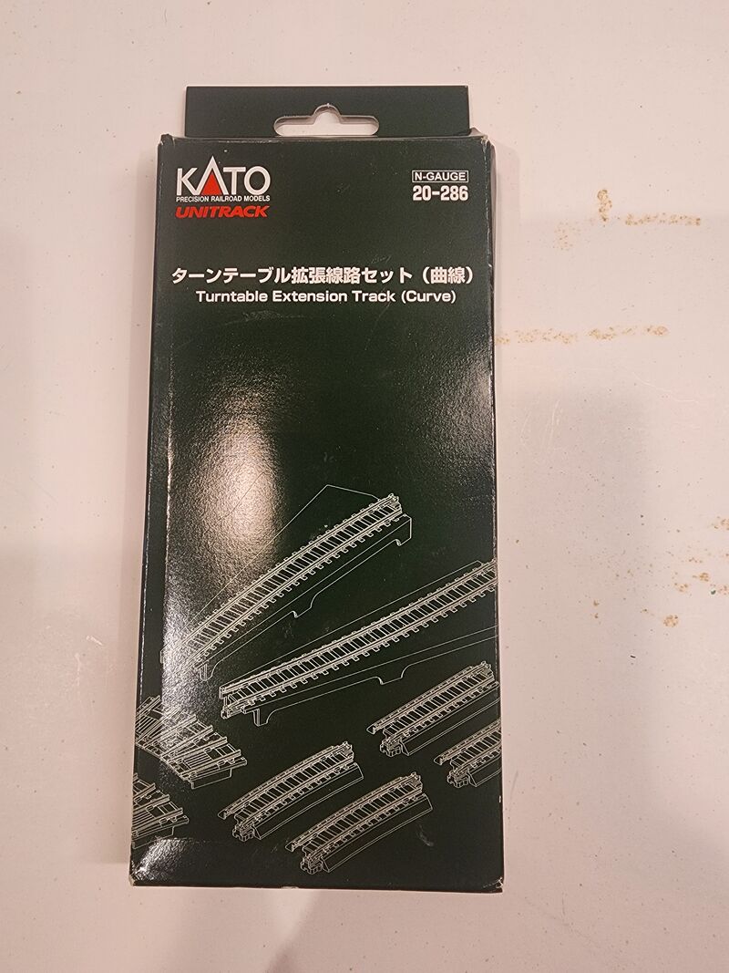 KATO Unitrack Turntable Extension Track Set Curve 20-286 N Gauge NIB
