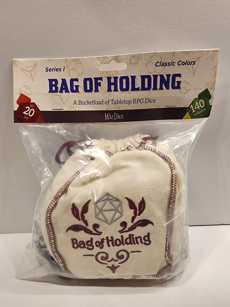 WizDice Bag of Holding Series I Classic Colors 20 Sets 140 Polyhedal RPG Dice